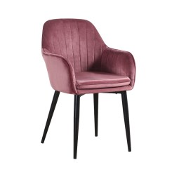 Stylowe różowe krzesło ROMA w stylu glamour 